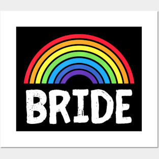 Proud Bride LGBT Lesbian Wedding  Party Matching Posters and Art